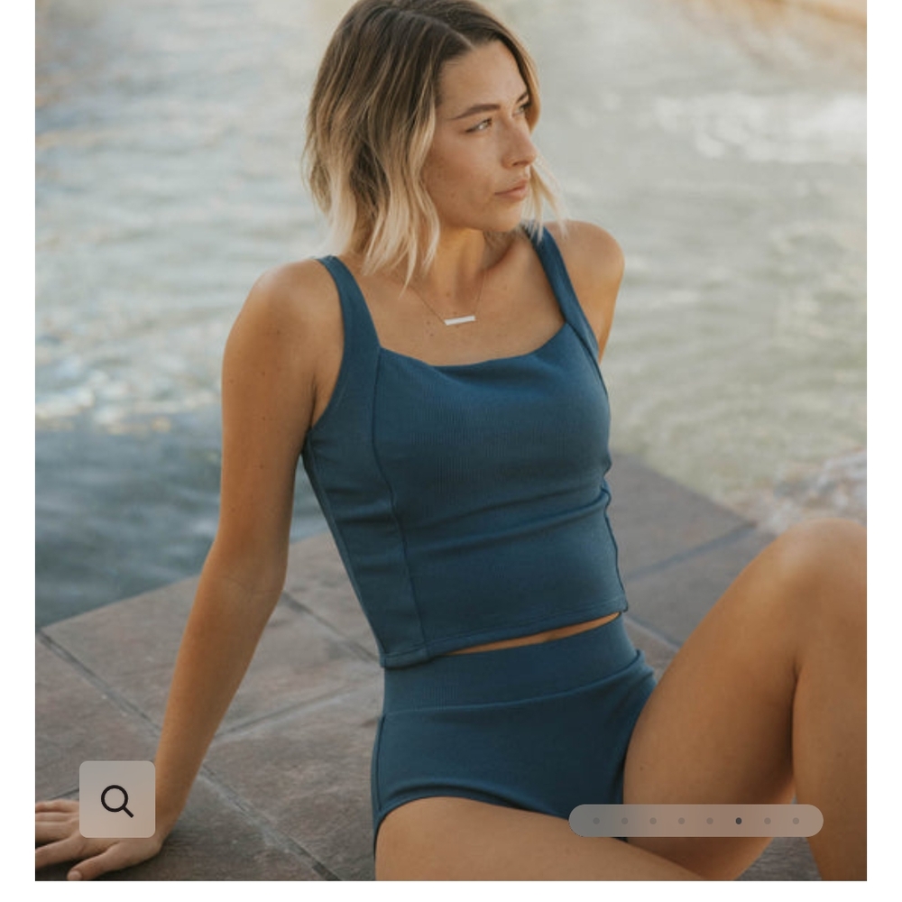 Blue Women's Swim Set Geode Swimwear